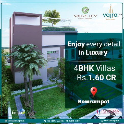 4BHK Villa Projects in Bowrampet | Vajradevelopers